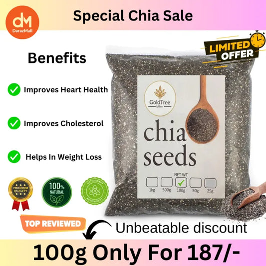 Organic Chia Seeds 100g Gold Tree For Weight Loss